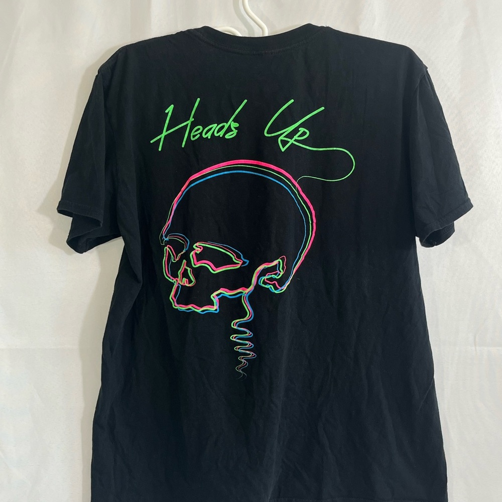Bolongaro Trevor Heads Up Tee Black Cotton SS Large Goth Skull Punk